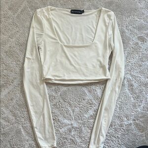 Women's Cream Long Sleeve Top